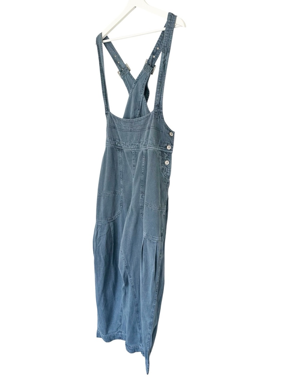 Free People | We The Free • Felix Tapered Overalls Flint Stone Blue - Picture 9 of 14
